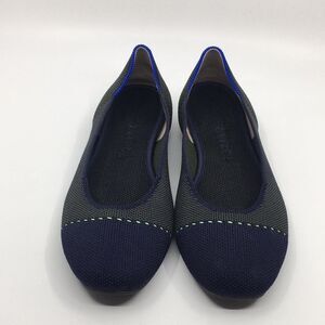 Rothy's The Square Highland Green Blue Flats Shoes Sz 7.5